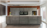 concrete look german handleless kitchen design Gallery Thumbnail