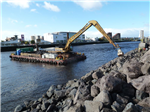 Long reach excavator barge Gallery Thumbnail