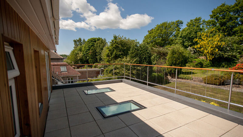 roof top terrace with walk on roof lights Gallery Image