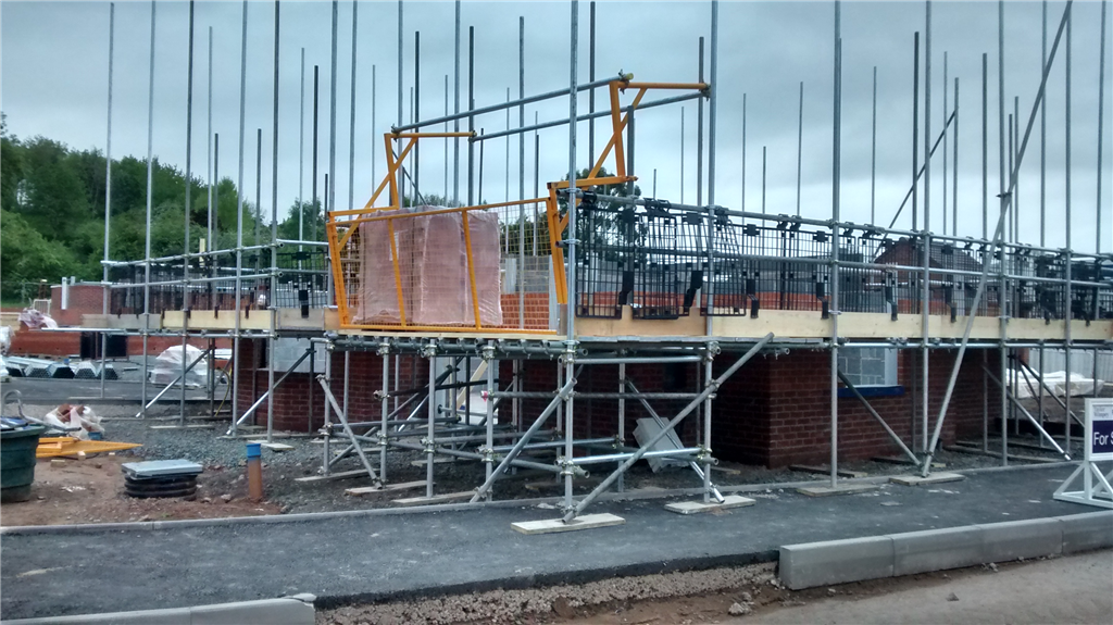Loading-Bay Gates for Scaffolding on House Building Sites. Gallery Image