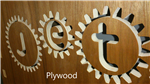 Plywood cut with Water Jet, 12mm thick.  Gallery Thumbnail