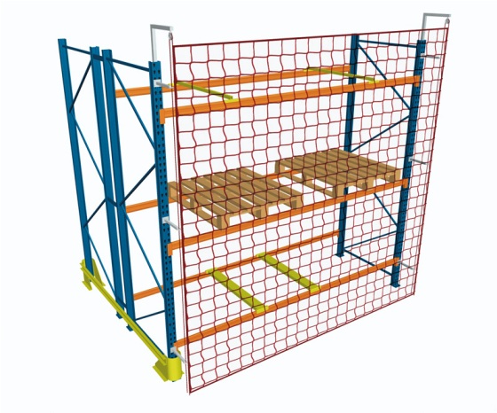 Pallet Rack protection net system.  Gallery Image