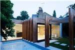 Iroko glulam beams,manufactured & connection jointed,London. Gallery Thumbnail