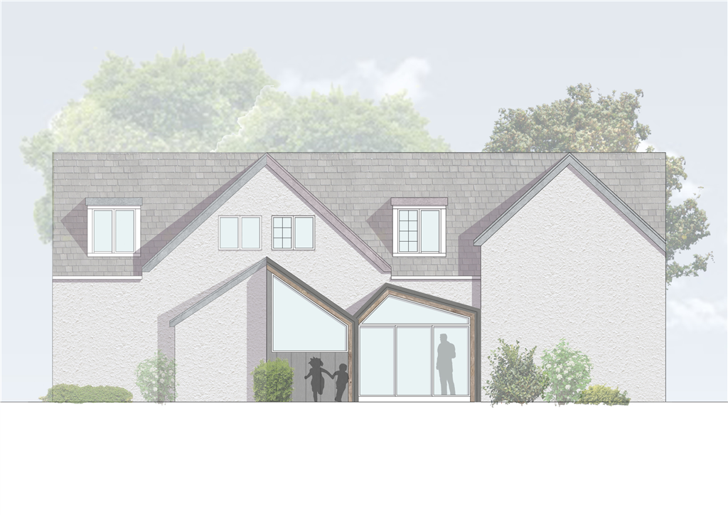 Glasgow conservation area approved house extension 3d view Gallery Image