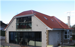 Bearsden Bungalow extension with juliette balcony doors and bifold to open plan kitchen living space  Gallery Thumbnail