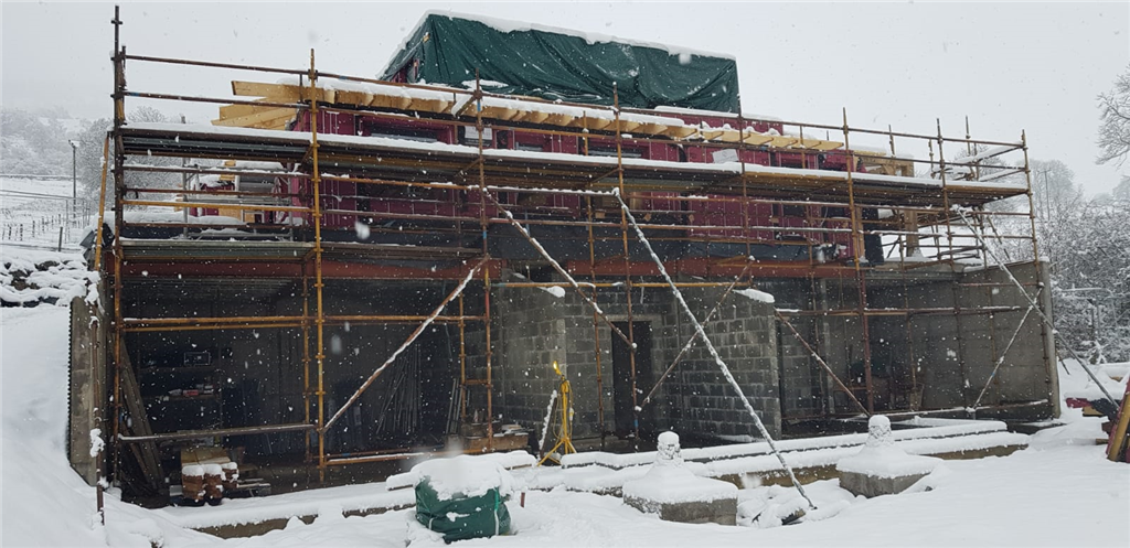 Winter working on residential new build Gallery Image