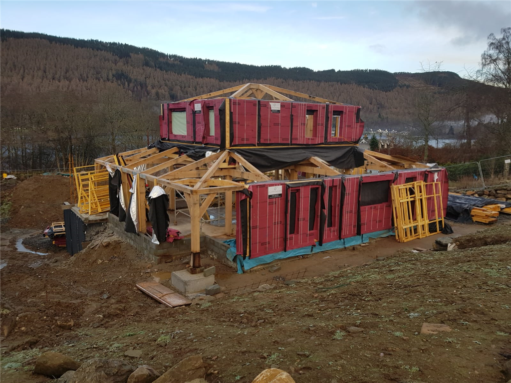 Timber frame new build in Scottish Highlands Gallery Image