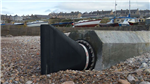 TIDEFLEX S35-1 valve on shingle beach outfall, Scotland Gallery Thumbnail