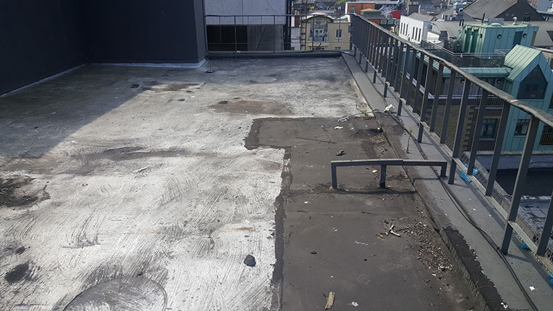 Section of Bloom's roof being prepared for repair.  Water has been getting into the bedrooms beneath for some time. Gallery Image