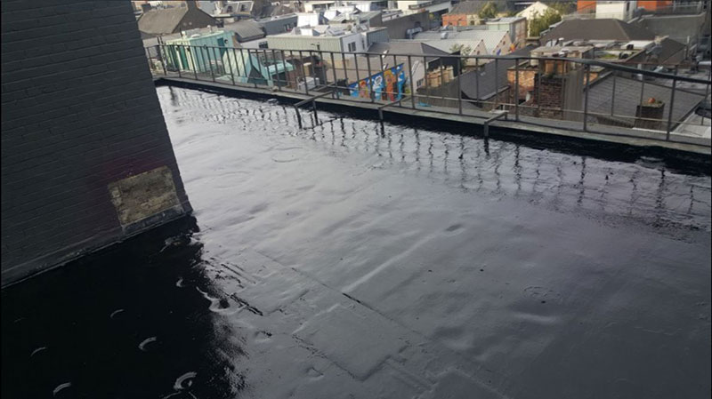 Blooms roof repaired & sealed.  No noise, smoke, or smells. Hotel guests completely undisturbed and unaware of repair work going on on roof above them! FlexiStop - the smart answer. Gallery Image