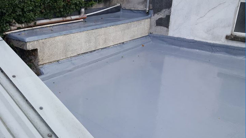 Leaking torch-on felt roof repaired with FlexiStop. Gallery Image