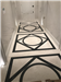 White Emperador marble and Belgian Blue limestone patterned floor, London. Gallery Thumbnail