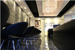 Azul Lagoa polished marble tiles & Nero CadFX wall cladding, The Kitchen restaurant, Middlesex. Gallery Thumbnail