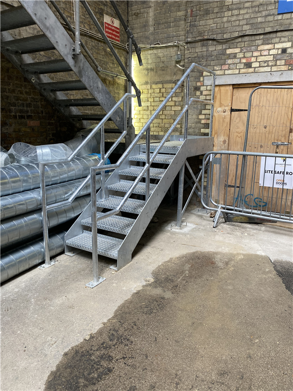 back of house secondary steel fire escape stairs Gallery Image