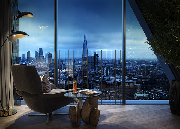 ©ArcMedia - Architectural Visualisation - Property Marketing CGI - City View Gallery Image