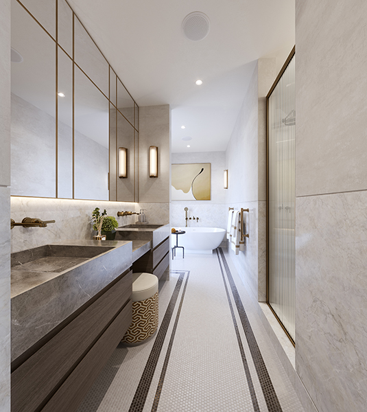 ©ArcMedia - Architectural Visualisation - Property Marketing CGI - Bathroom Visual Gallery Image