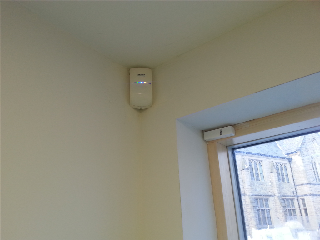 Risco B Ware PIR detector installed in a domestic property in Lancashire in 2016. Gallery Image