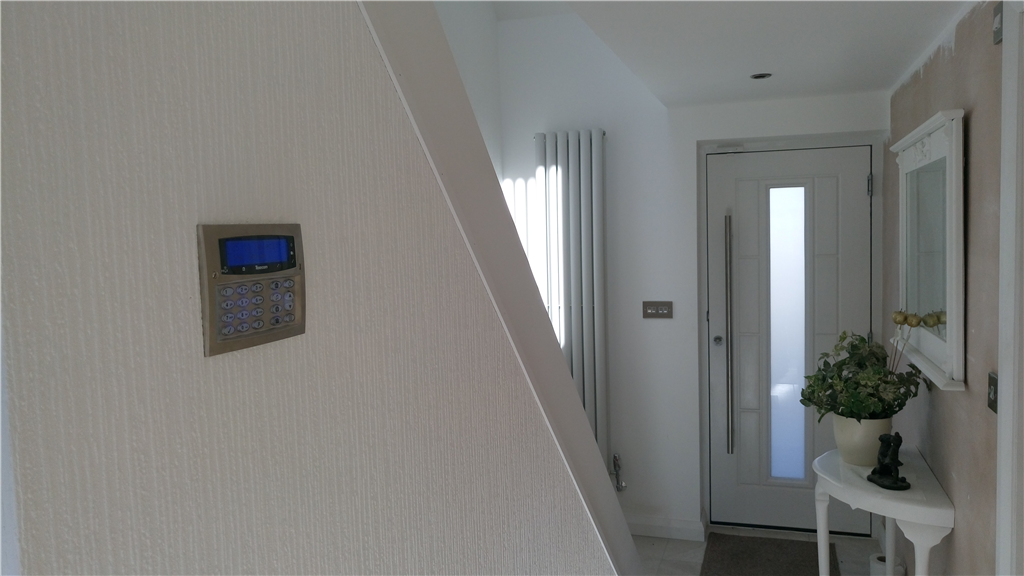 Argus domestic home alarm installation in April 2016, with a Texecom Premier Elite flush alarm keypad. Gallery Image