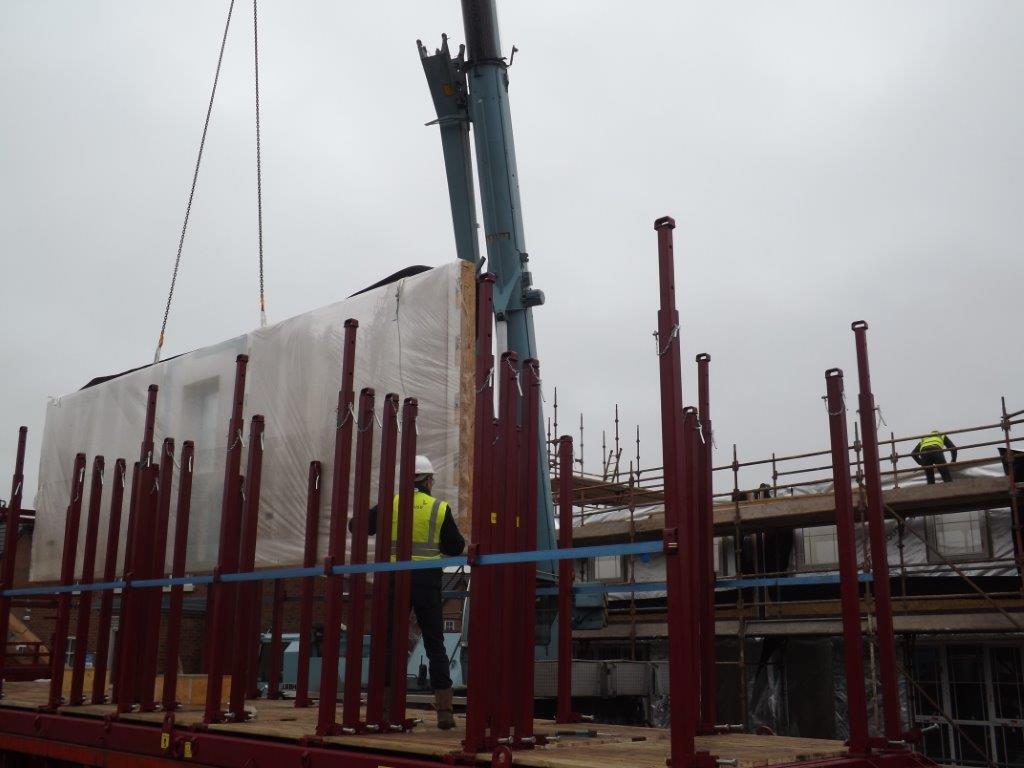 Timber Frame house on site off site loading unloading Gallery Image