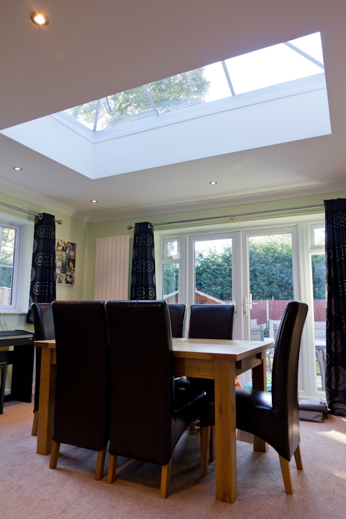 Roof lantern glass rooflight in living room  Gallery Image